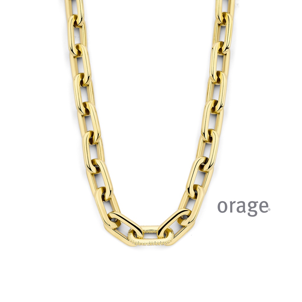 Collier en acier inoxydable jaune 46cm (BA158)