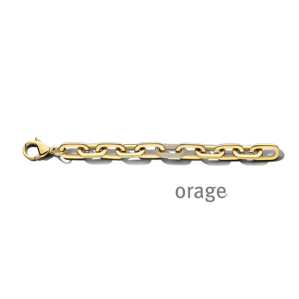 Bracelet en acier inoxydable jaune 20cm (BA159)