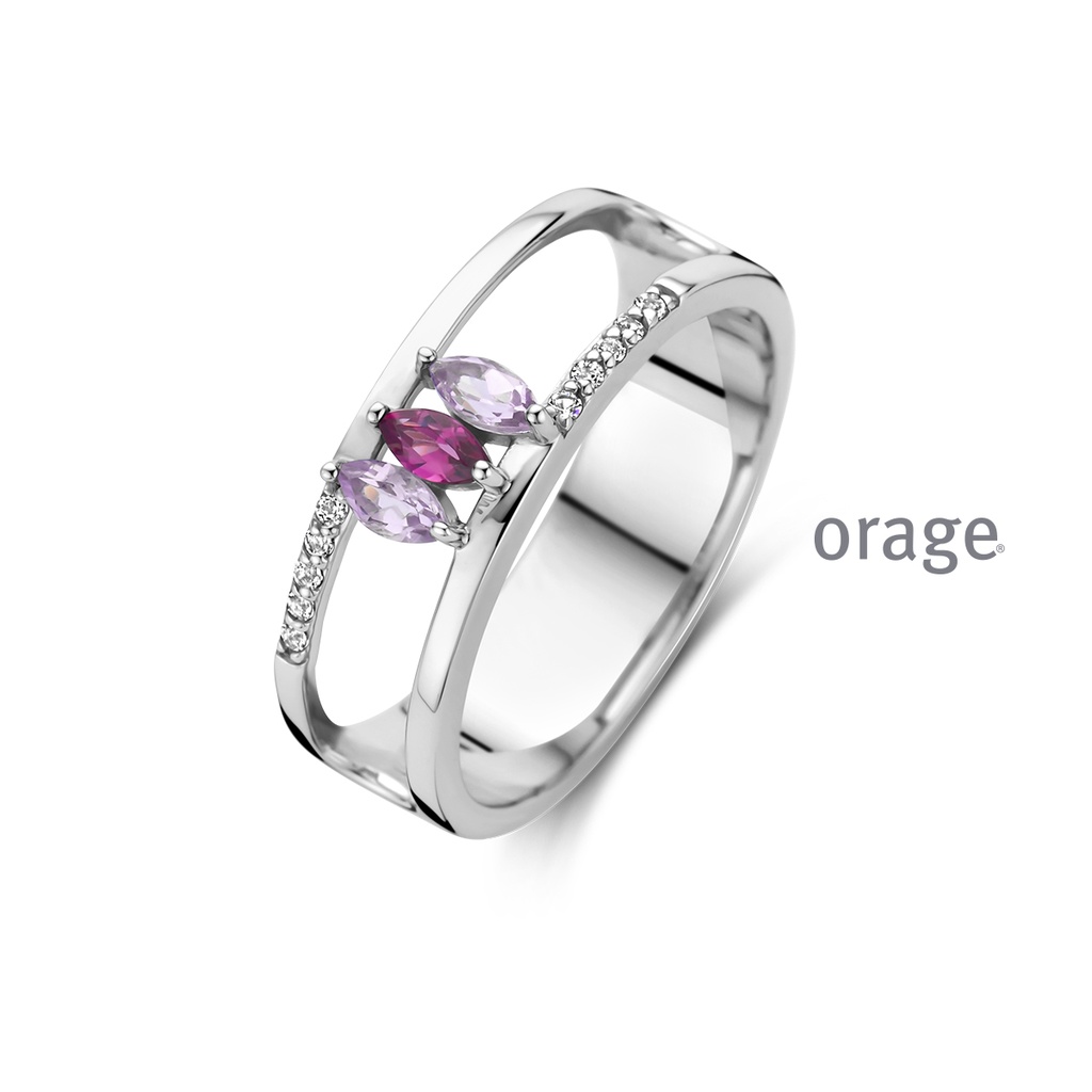 Bague Argent rhodié 925/1000 & Oxyde de zirconium (BA048)(52-60)