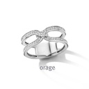 Bague en Argent rhodié 925/1000 & Oxyde de zirconium (BA063) (52-62)