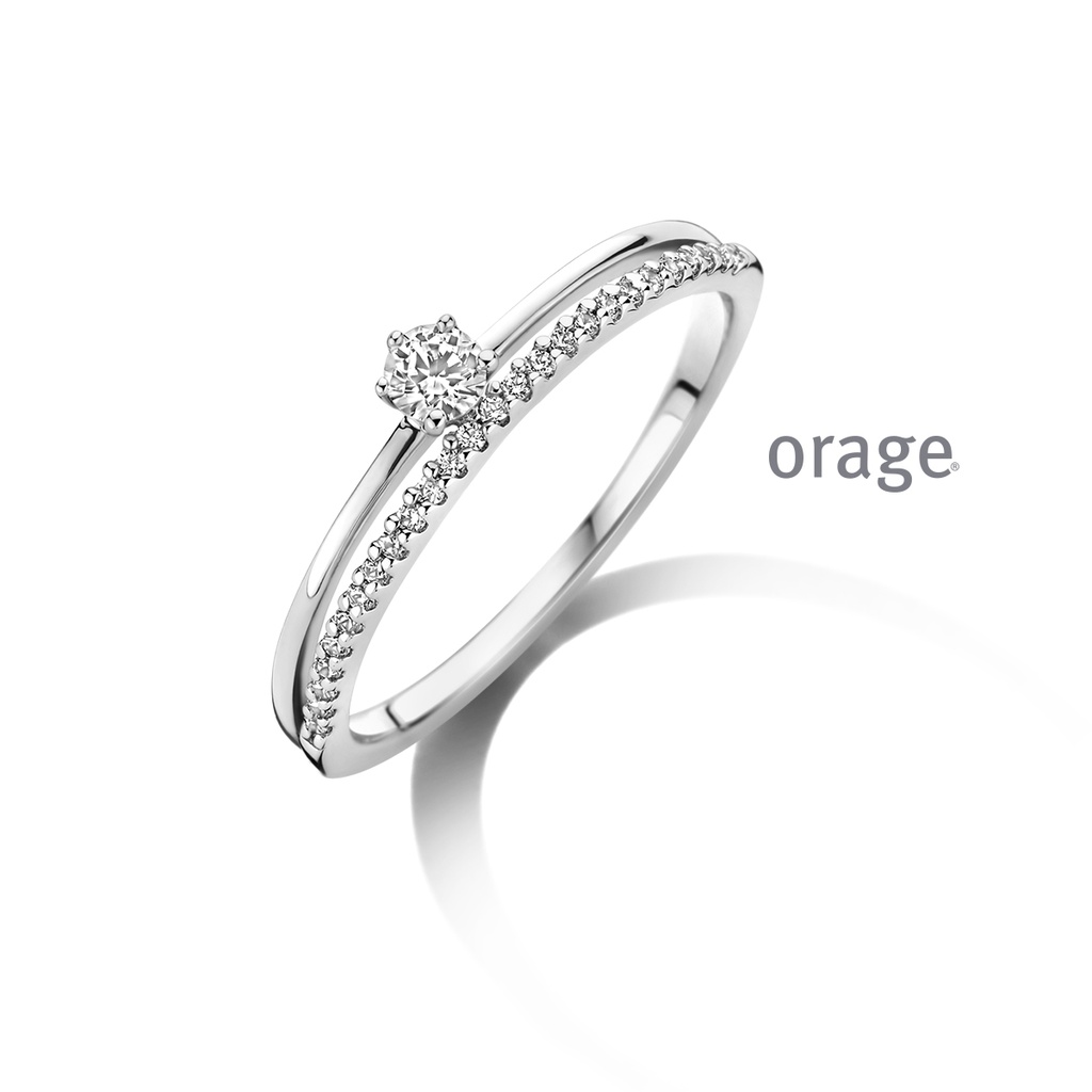 Bague en Argent rhodié 925/1000 & Oxyde de zirconium (BA106-AW253) (50-58)