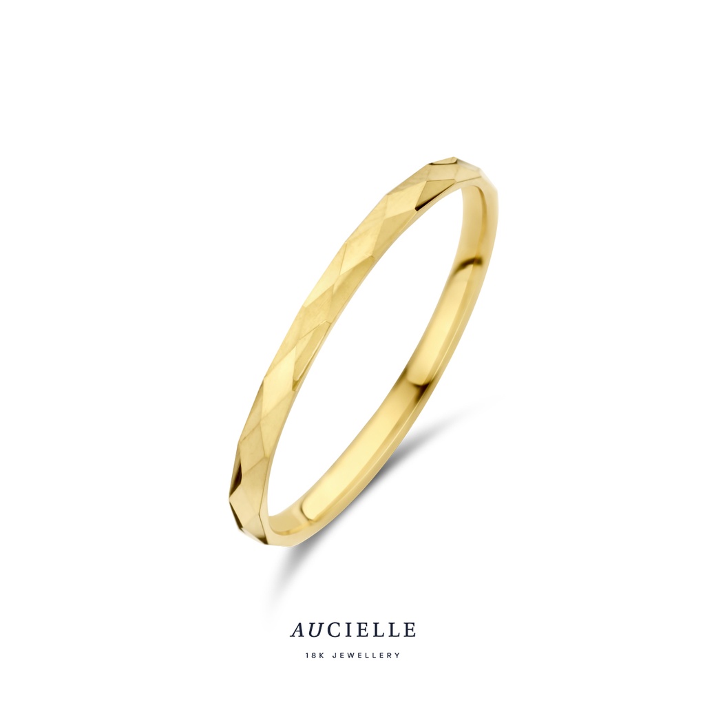 Bague en Or Jaune 18K martelé (50-56) [AR0052B]