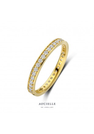 Bague en Or Jaune 18K et Oxydes de Zirconium (52-56) [AR0071C]