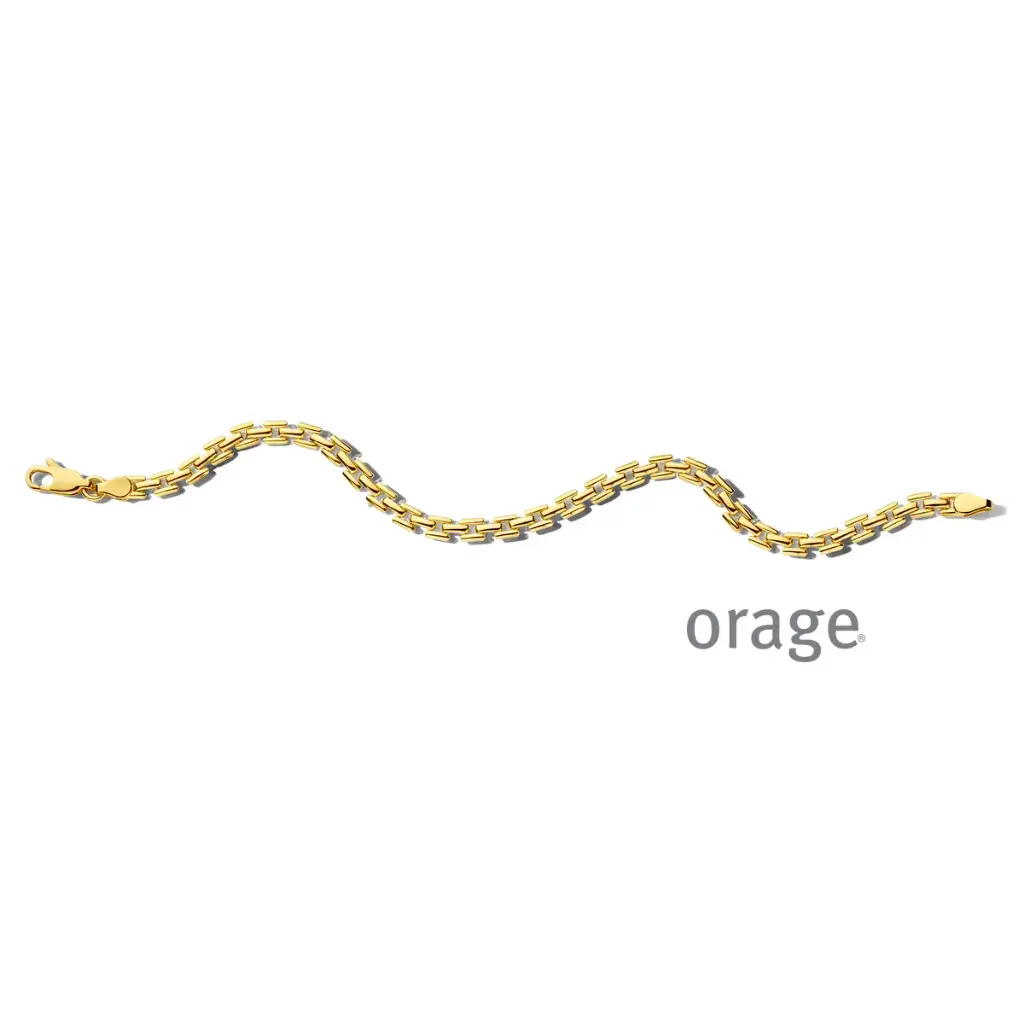 Bracelet Plaqué Or maille fantaisie 18cm (BA209)