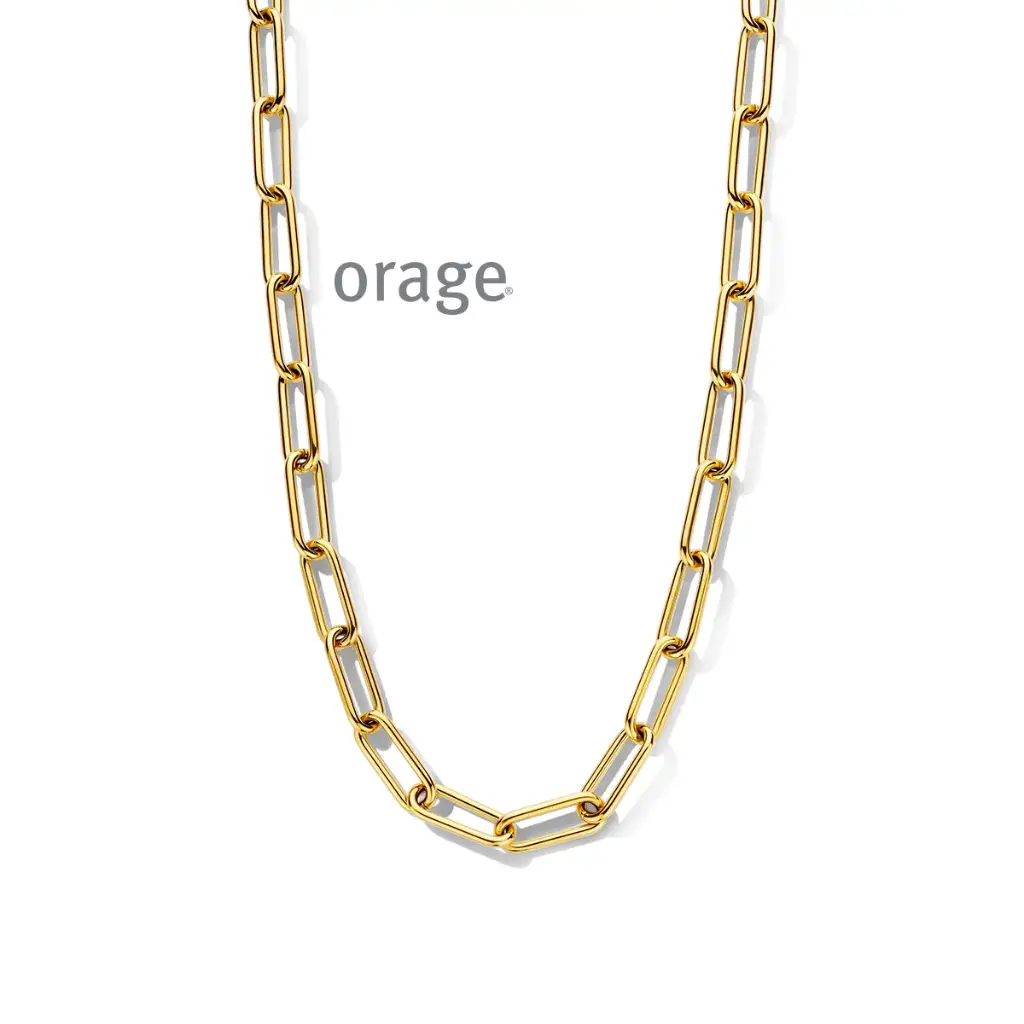 Collier en acier jaune 46cm (BA248)