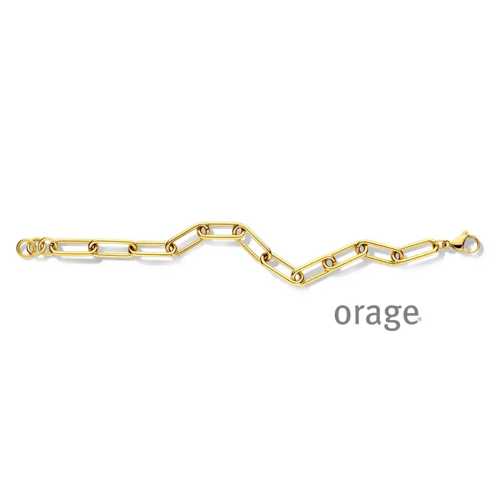 Bracelet acier jaune 21cm (BA249)