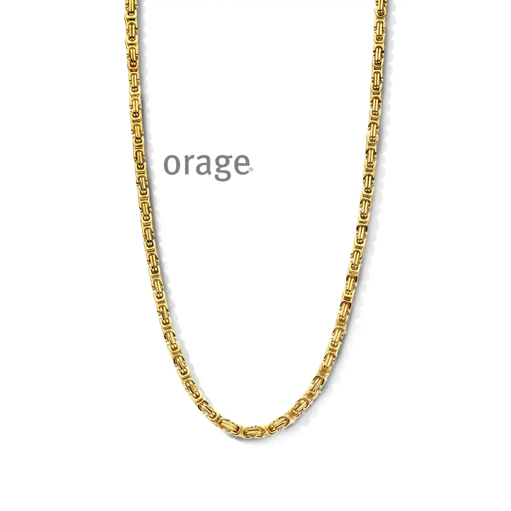 Collier en acier jaune 55cm (BA264)