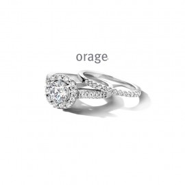 Bagues double en argent rhodié 925/1000 et zircon (50-62) [AW085]