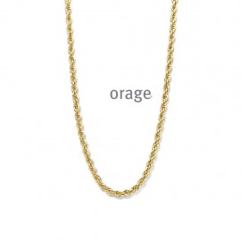 [AW121] Collier maille corde acier jaune