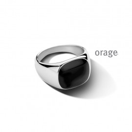 Bague hommes acier noir (58-64) [AW135]