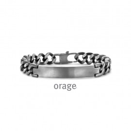 [AW137] Bracelet hommes acier noir 