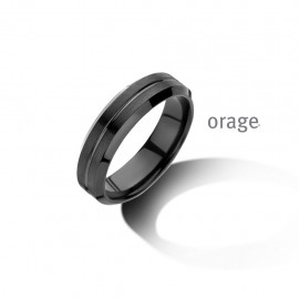 Bague hommes acier noir (58-68) [AW149]