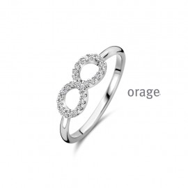 Bague infinity 925/1000 et zircon (48-58) [AW222]