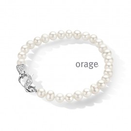 [AS438] Bracelet de perles et fermoir en argent 925/1000 (AS438) [A/7657/19-A]