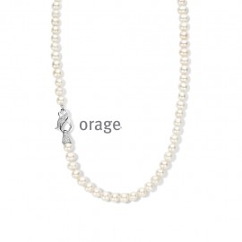 [AS437/43]  Collier de perles avec fermoir en argent 925/1000