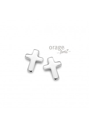 [T526-T402] Boucles d'oreilles Croix en argent 925/1000 (T526-T402) [O/6816/A]