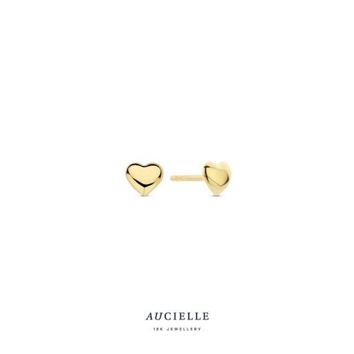 [AE0072B] Boucles d'oreilles Coeur Or Jaune 18K