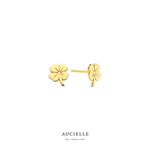 [AE0085B] Boucles d'oreilles Or Jaune 18K trèfle