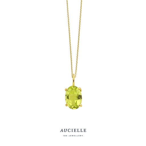 [AH0005C] Pendentif Or Jaune 18K péridot vert