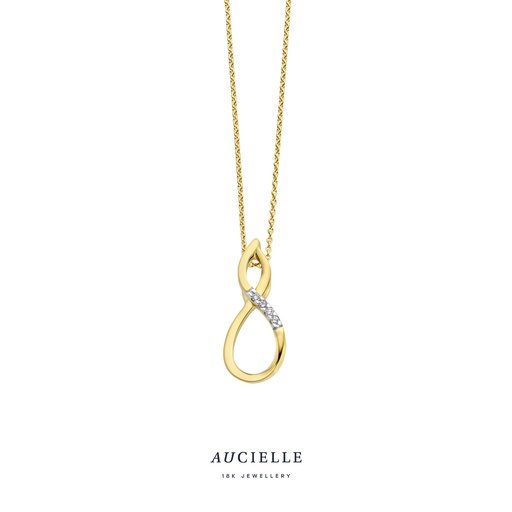 [AH0022D] Pendentif Or Jaune 18K et diamants de 0.020ct