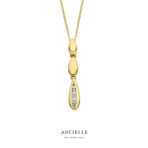 [AH0028D] Pendentif Or Jaune 18K et diamants de 0.020ct