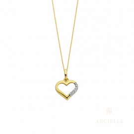 [AH0044C] Pendentif Or Jaune 18K Oxyde de zirconium