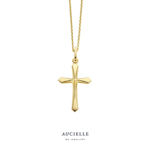 [AH0054B] Pendentif croix Or Jaune 18K