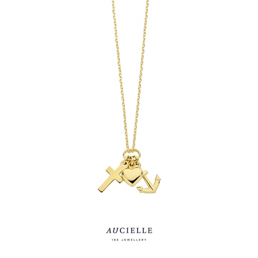 [AH0065B] Pendentif Or Jaune 18K foi, espoir, amour small