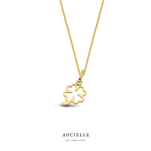 [AH0085B] Pendentif Or Jaune 18K trèfle