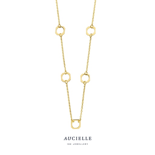 [AK0001B] Collier Or Jaune 18K longueur 42+3cm