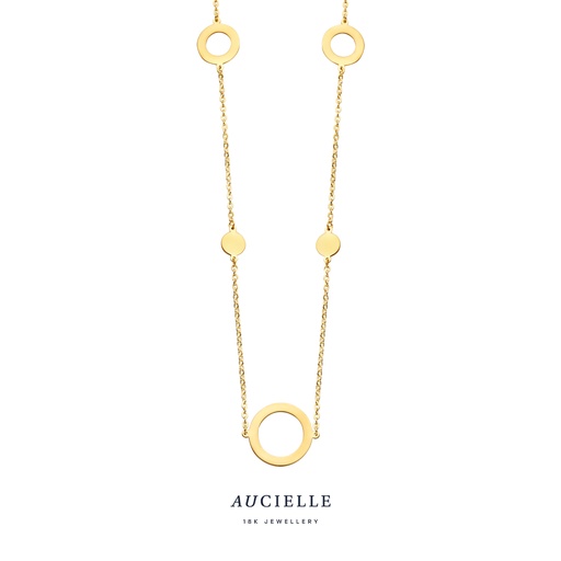 [AK0003B] Collier rond Or Jaune 18K 45cm