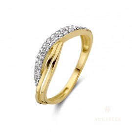 Bague Or Jaune 18K, Oxyde de zirconium (50-56) [AR0008C]