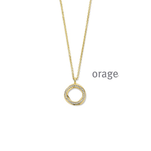 [BA010] Collier plaqué or Oxyde de zirconium (BA010)