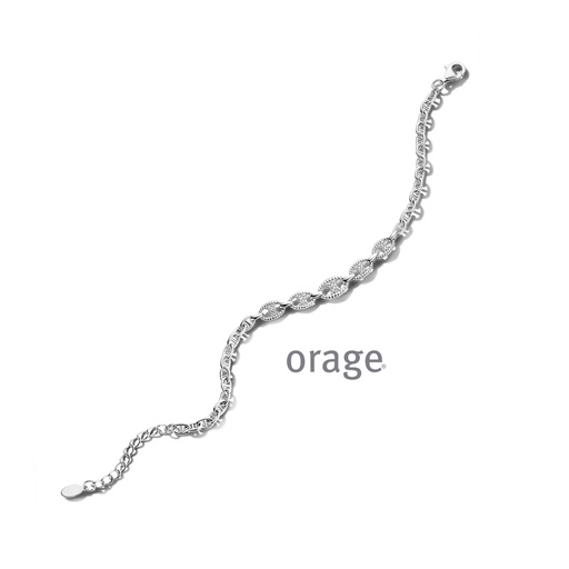 [BA018] Bracelet Argent rhodié 925/1000 Oxyde de zirconium (BA018)