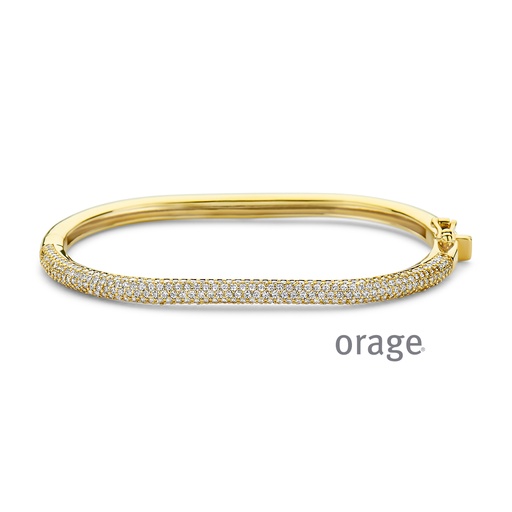 [BA024] Bracelet plaqué or jaune Oxyde de zirconium (BA024)