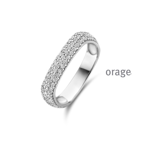 Bague Argent rhodié 925/1000 Oxyde de zirconium (BA025)