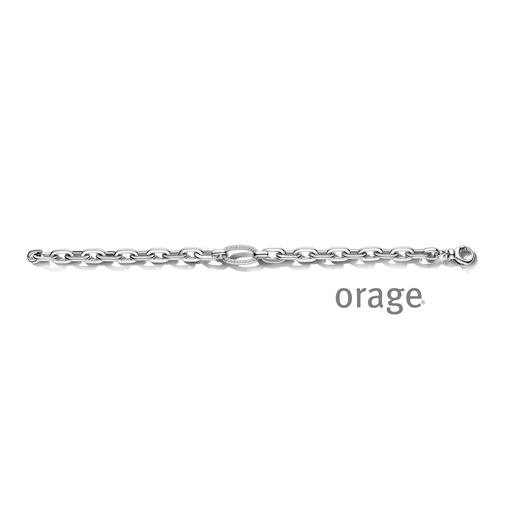 [BA028/22] Bracelet Argent rhodié 925/1000 Oxyde de zirconium (BA028/22)