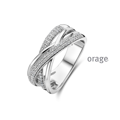 Bague Argent rhodié 925/1000 Oxyde de zirconium (BA031) (52-62)