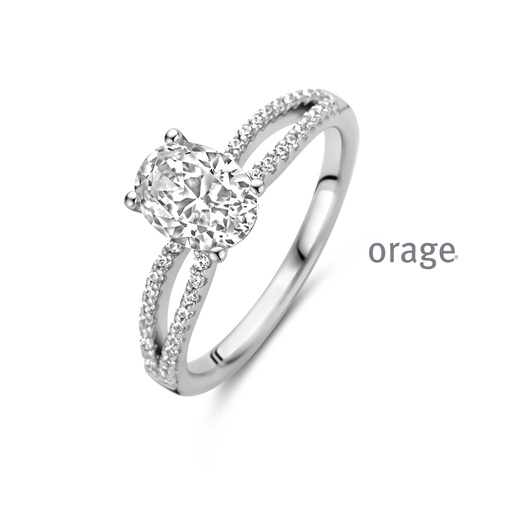 Bague Argent rhodié 925/1000 Oxyde de zirconium (BA032) (50-58)