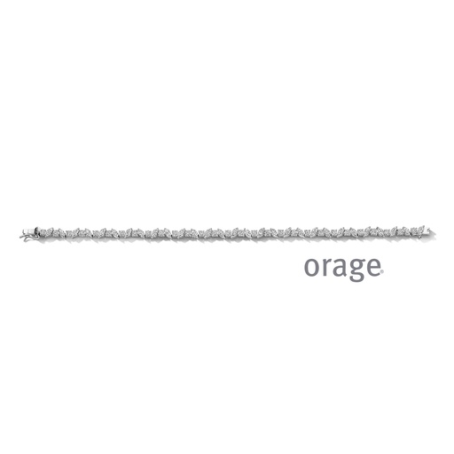 [BA053/18]  Bracelet Argent rhodié 925/1000 Oxyde de zirconium (BA053/18)