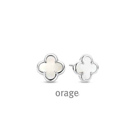 [BA131] Boucles d'oreilles trèfles en Argent rhodié 925/1000 (BA131)