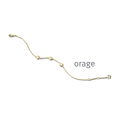 [BA133] Bracelet trèfle plaqué or jaune 19cm (BA133)