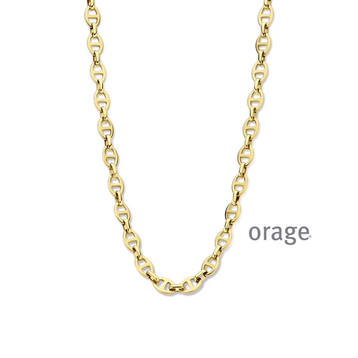 [BA136] Collier acier jaune 45cm(BA136)