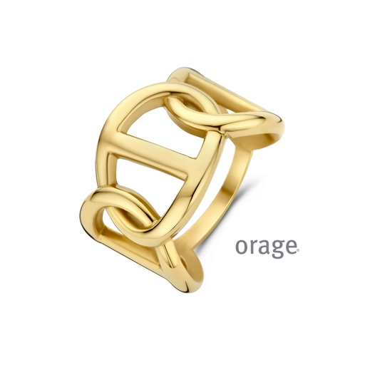 Bague marine en acier inoxydable jaune (52-60) (BA140)