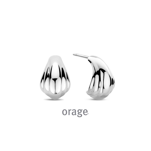 [BA144] Boucles d'oreilles "coquillage" en acier inoxydable (BA144)