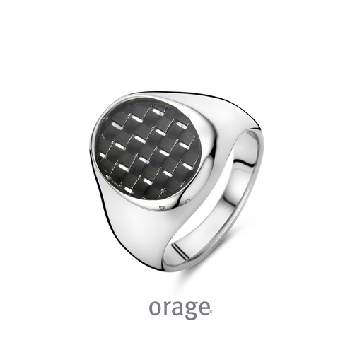 Bague pour hommes en acier noir (60-68) (BA172)