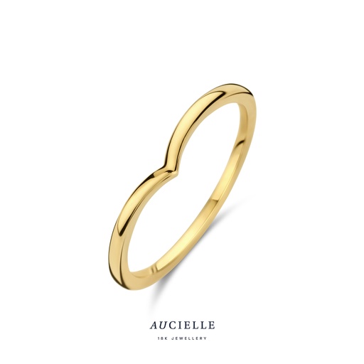 Bague en forme de V en Or Jaune 18K (52-56) [AR0061B]